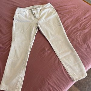 JJill women’s light crème/tan jeans size 14